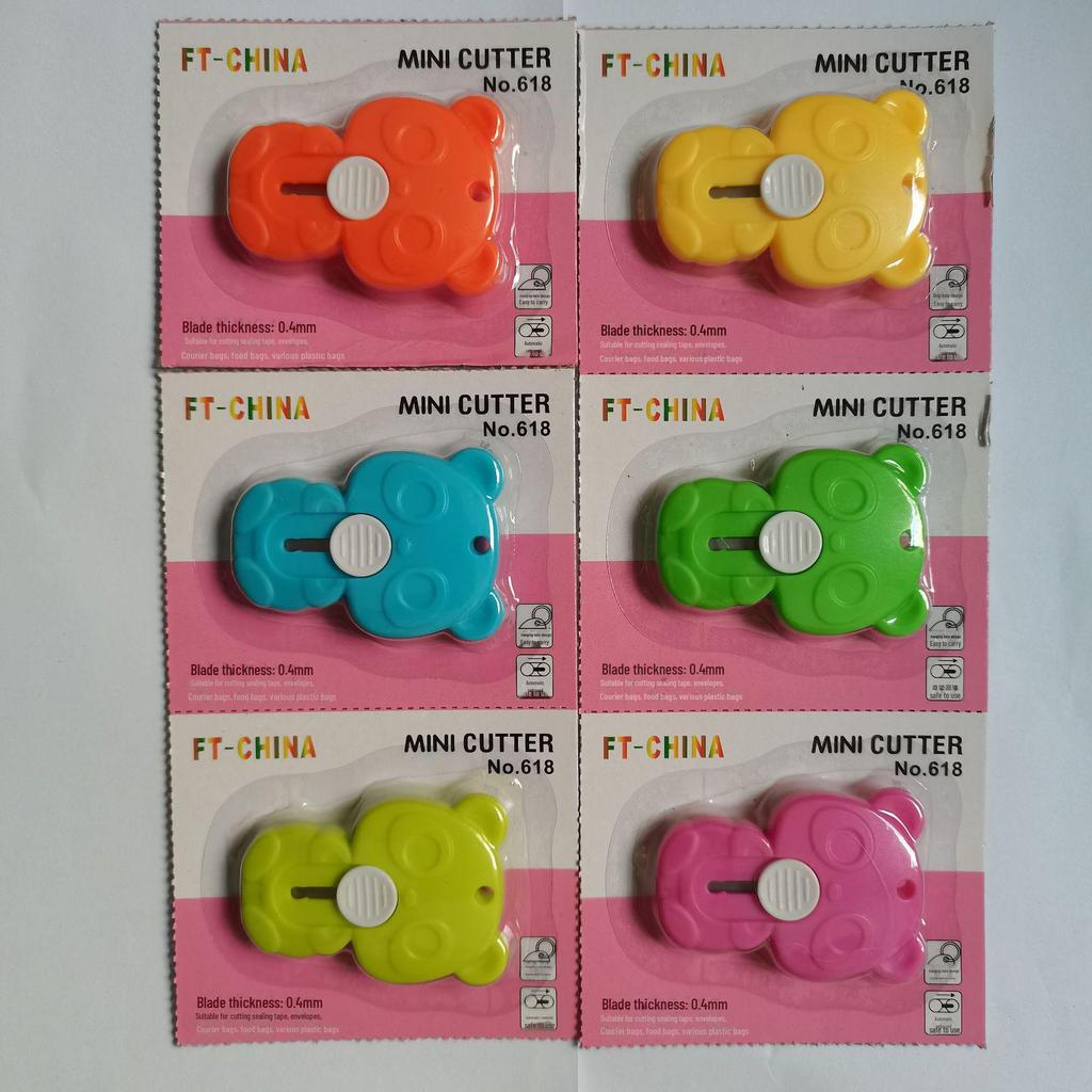 Medvedík Morandi Color Mini Úžitkový Nôž - Študentský Nástroj na Rezanie Papiera a Expresné Doručovanie.