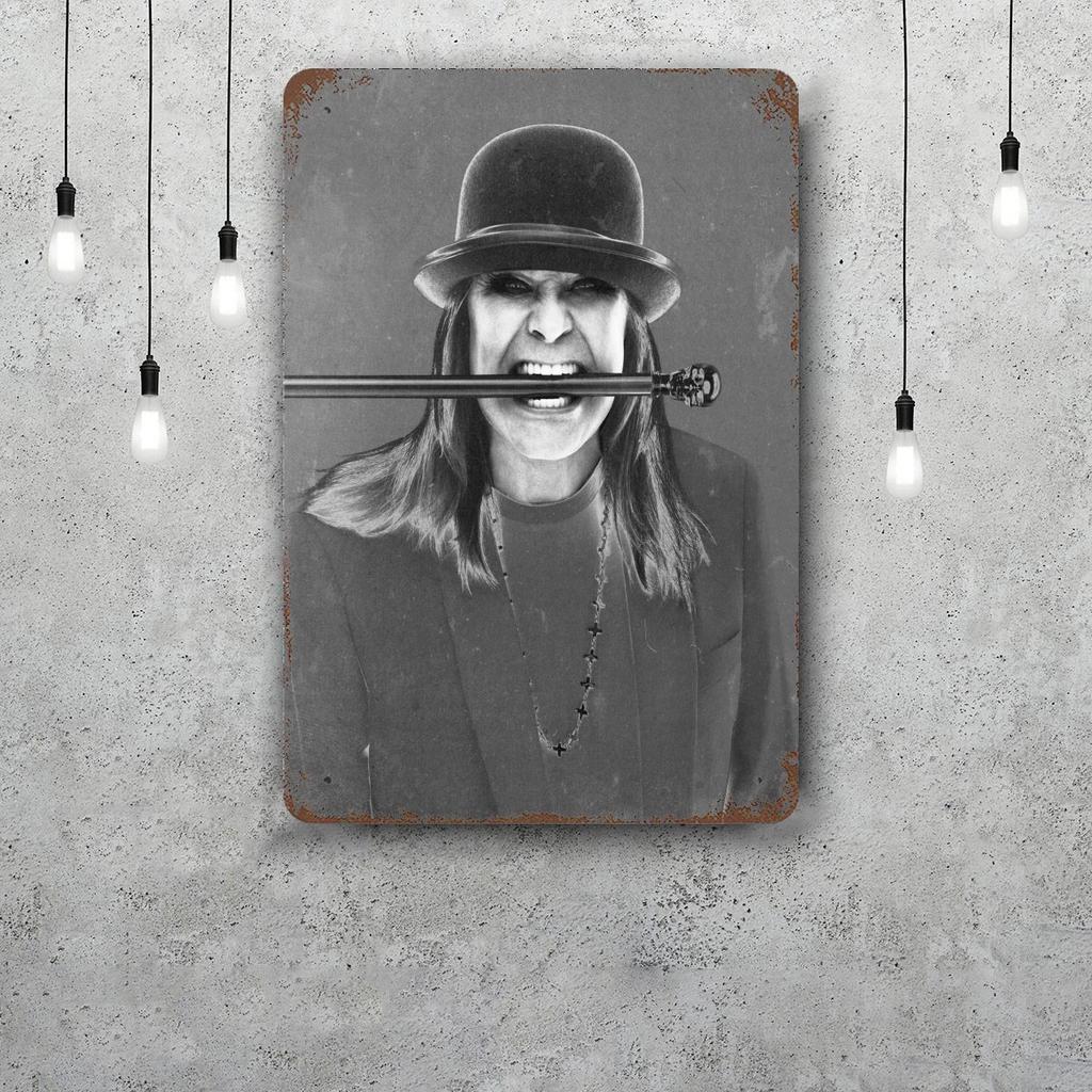 Ozzy osbourne Dekorationsposter Vintage Blechschild Metallschild Dekorative Plakette für Pub Bar Man Cave Club Wanddekoration