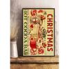 Vintage Christmas Metal Wall Decoration, Holiday Sticker Sign
