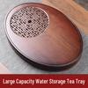 Oval Bamboo Water-Storing Tea Tray