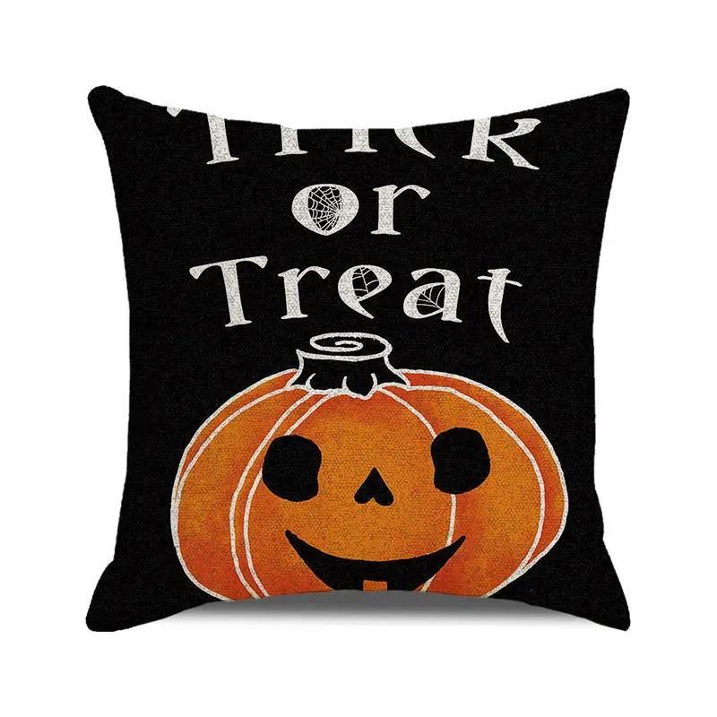 Halloween Holiday Party Decorations Pumpkin Cat Ghost Face Pillowcase Suitable for Home Living Room Sofa Room Decoration