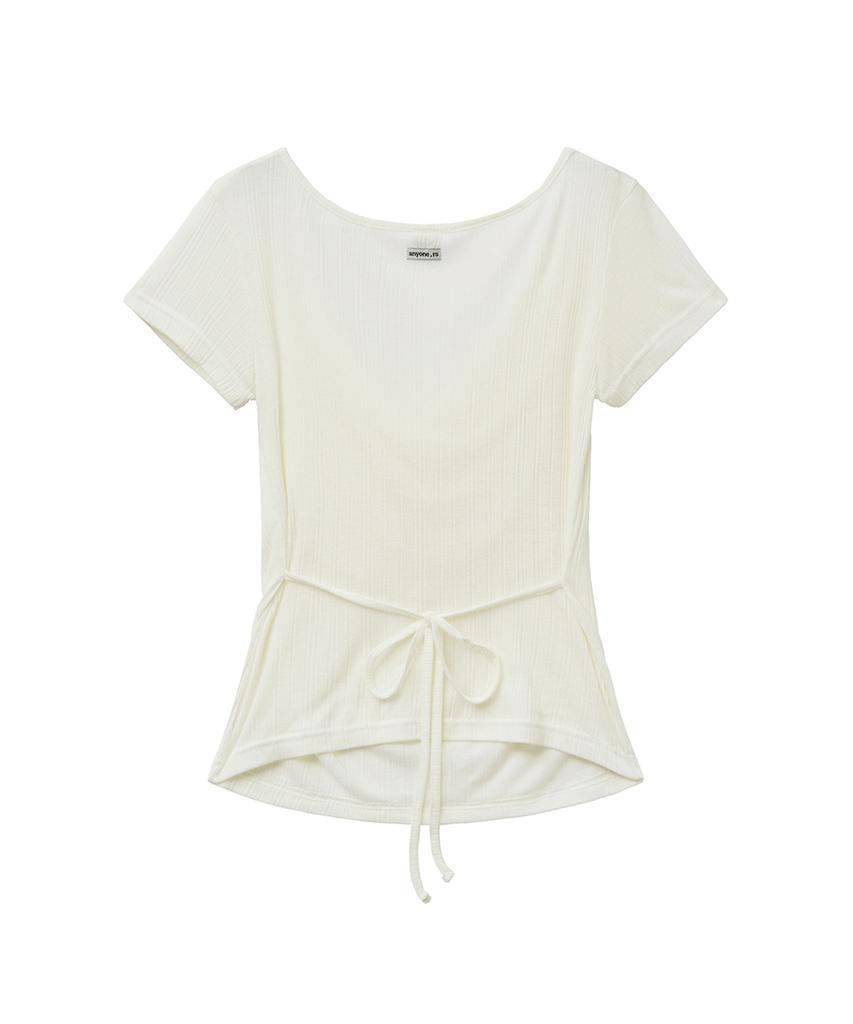 Lense Drape String Tee Ivory
