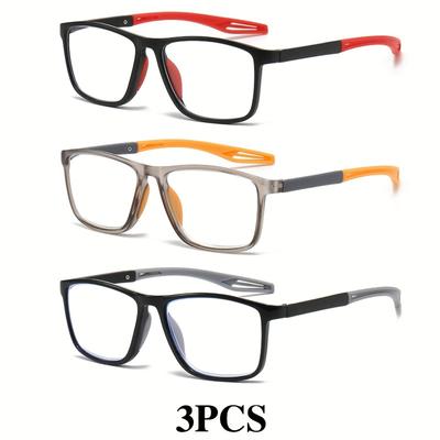 3 Pairs Fashionable Men Women Glasses for Computer Reading Modern Stylish Eyewear
