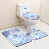 Christmas Bathroom Floor Mat Toilet Three-Piece Set