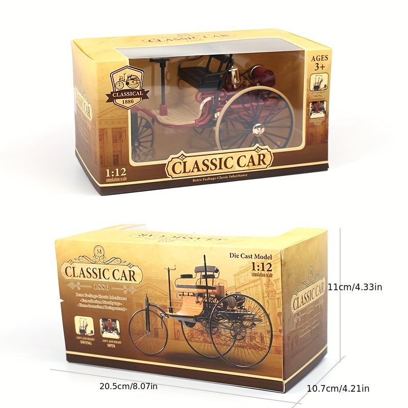 1/12 Scale High Simulation Retro Cycle Rickshaw Model Beautiful Easy Assembly Vintage Bike Model Mini Tricycle Decoration for Home