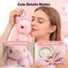 Cute Plush Keychain Bag Charm Pendant, Soft Handmade Plush Toy Gift, Bow Design for Backpack Purse Car Keys, Multicolor