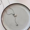 Titanium Steel Does Not Fade, Fashionable and Simple Versatile Love Ball Ins Romantic Su Long Pull Necklace Women's Versatile Hi
