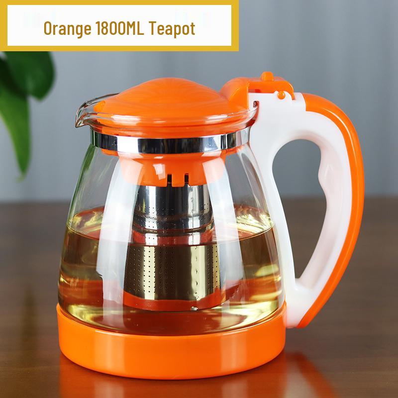 Large Heat-Resistant Glass Teapot with Filter for Flower Tea