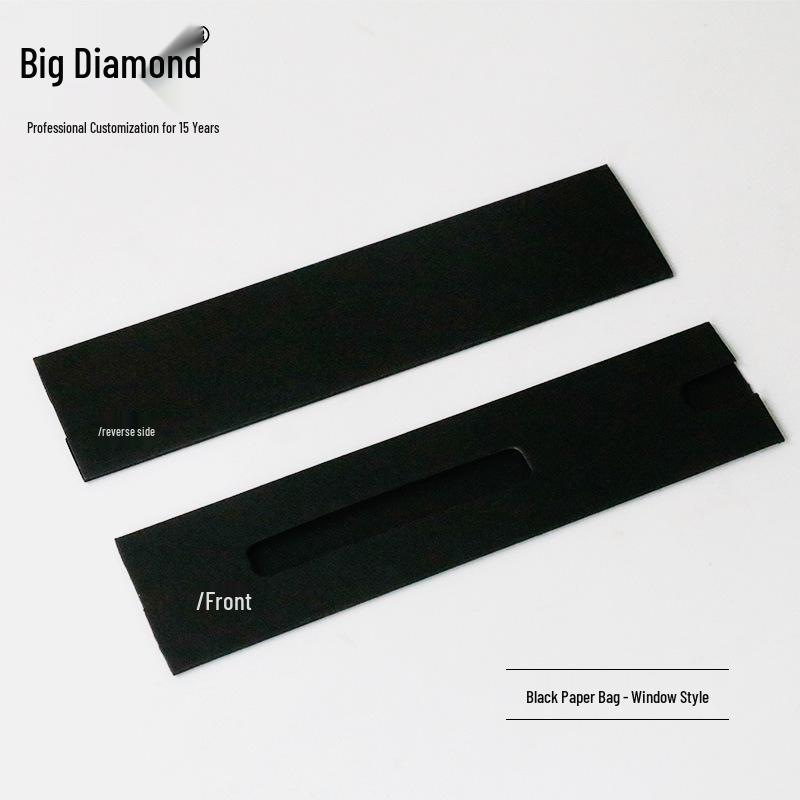 Eco-Friendly Kraft Paper Gift Pen Box with Customizable Black Card and Company Logo.