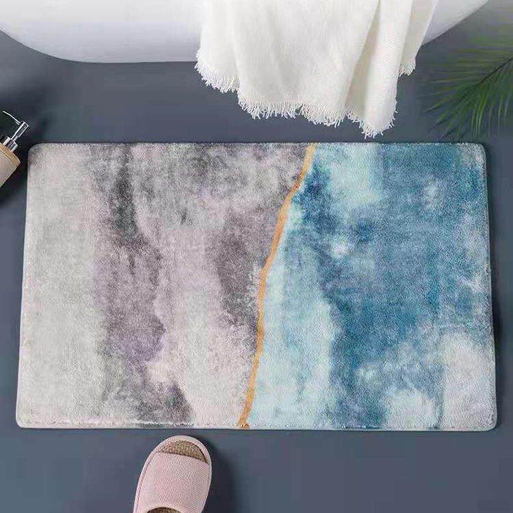 Imitation Cashmere Bathroom Floor Mat Door Absorbent Foot Mat Household Quick-drying Carpet