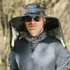(Dark Gray 2) Stay Cool In Style Fishing Hat With Solar Fan Sun Protection Solar