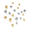 50Pcs 3-6mm Stainless Steel Crimp End Bead Tips Knot Covers Clamshell Fold-Over Bead For DIY Bracelets Necklaces Making