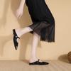 Fashionable Glitter Single Shoes, Comfortable To Wear Outside, Half-tie Mule Single Shoes, Princess Shoes