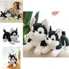 Weiches Plüsch Siberian Husky Spielzeug für Kinder Entzückendes Stofftier Kuscheltier