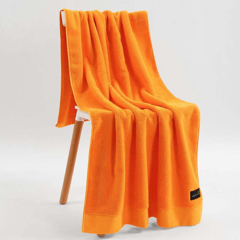 

Хлопковое банное полотенце класса А 80*160 для взрослых, мягкое хлопковое банное полотенце, хлопковое впитывающее пятизвездочное банное полотенце. 80*160cm оранжевый