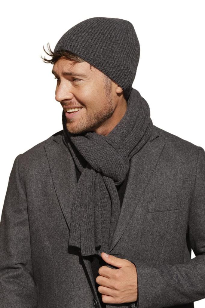 Franko Men' Wool Cap - Gray, Striped | Kamea
