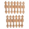 12Pcs Solid Wood Roman Pillar Spindles Classic Decorative Home Accessories Mini Cabinet Posts Indoor Outdoor Use
