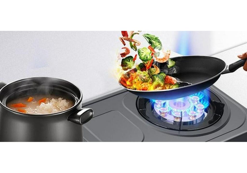 Double Burner Energy-Saving Gas Stove for Natural and Liquefied Petroleum Gas