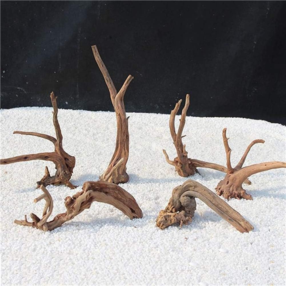 Tfwadmx Aquarium Driftwood Natural Wood 4''-7'' Reptile Branch Fish Tank Tree Plant Stump Ornament Decor 4 PCS