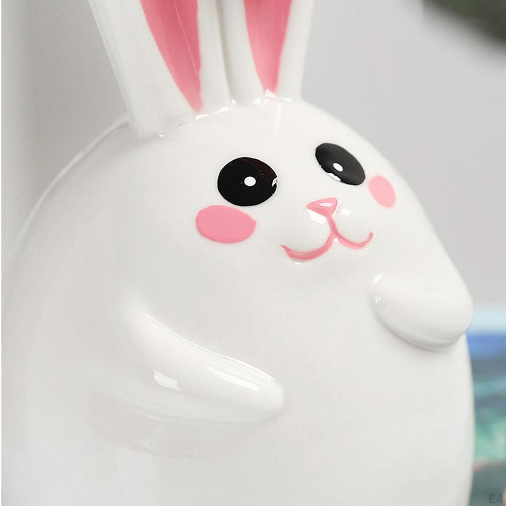 Bunny Bank, Ceramic Figure for Saving Money, Small Sculpture Kids And Adults