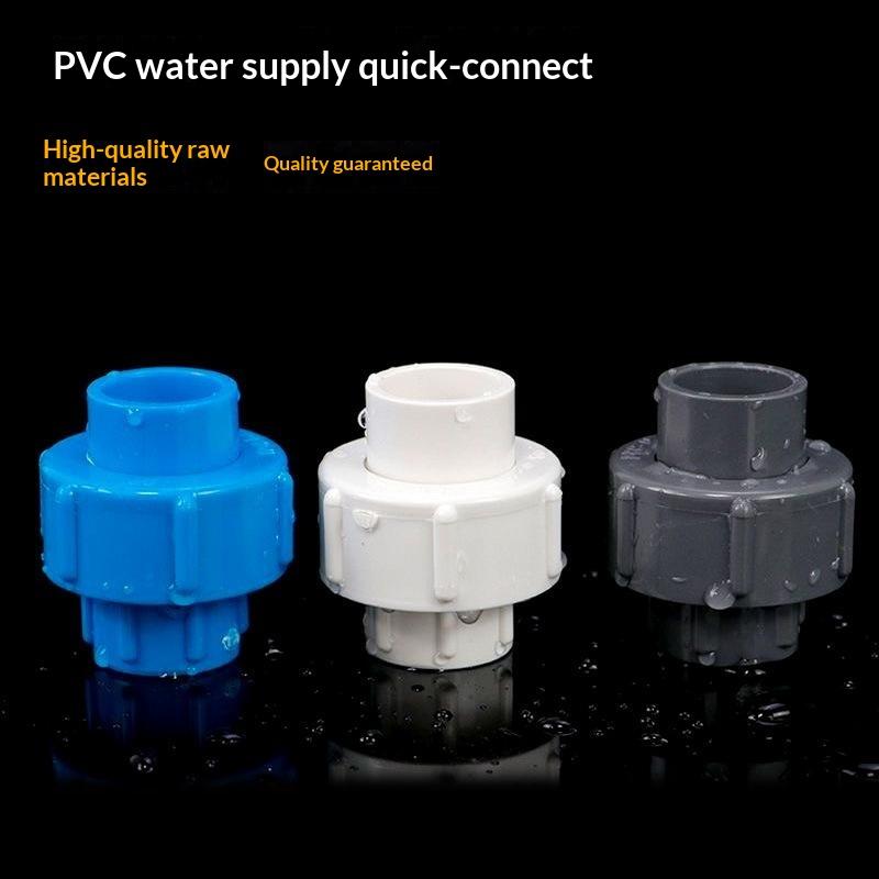 40/50/63Mm Pvc Pipe Union Fitting Quick Connect Water Pipe Coupling Corrosion Resistant Connector For Irrigation Plumbing
