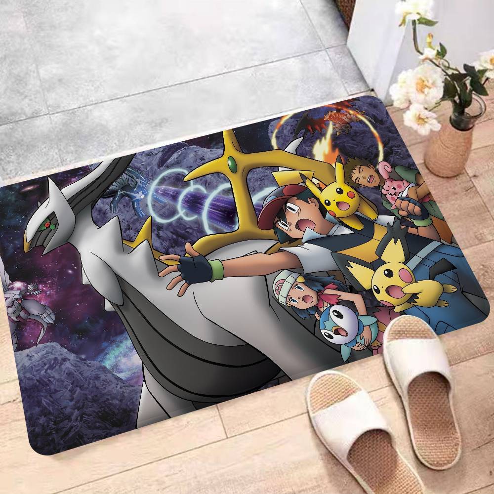 Cute P-Pokemones Anime Kitchen Mat Cheaper Anti-slip Modern Living Room Balcony Printed Modern Home Decor