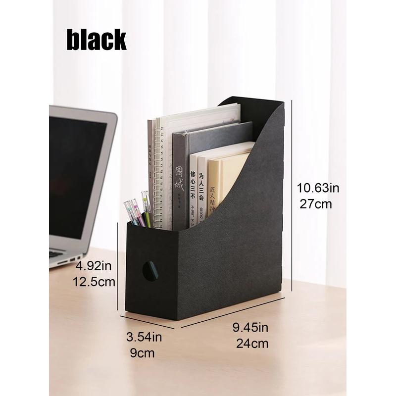 Plastic Desktop File Organizer, Student Office Document Bookends Shelf Adjustable Bookshelf Storage Box for Home School Supplies