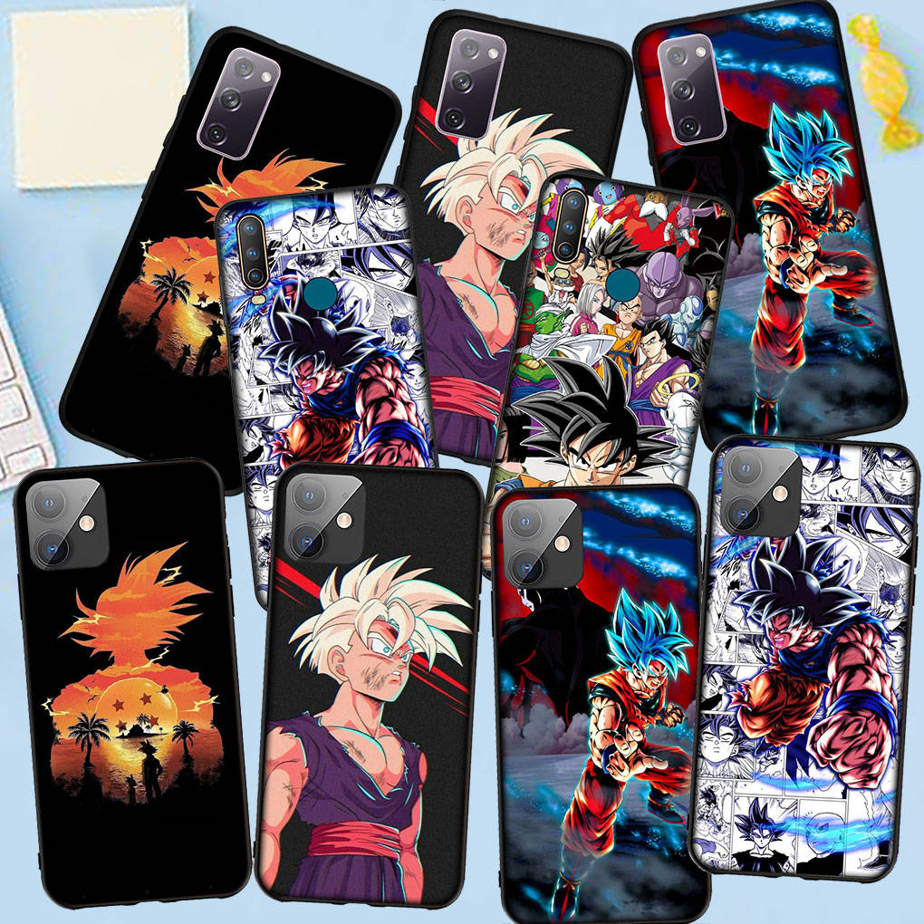 Phone Case for Samsung Galaxy S25 S24 S23 iPhone 16 15 Xiaomi Redmi Note 14 13 12 16E 11 Pro Max XR OPPO Moto Huawei Cartoon Dragon Ball Z Goku Cover