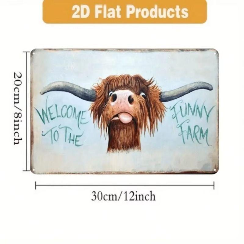 Metal Wall Art Sign Hanging Decor 20x30cm