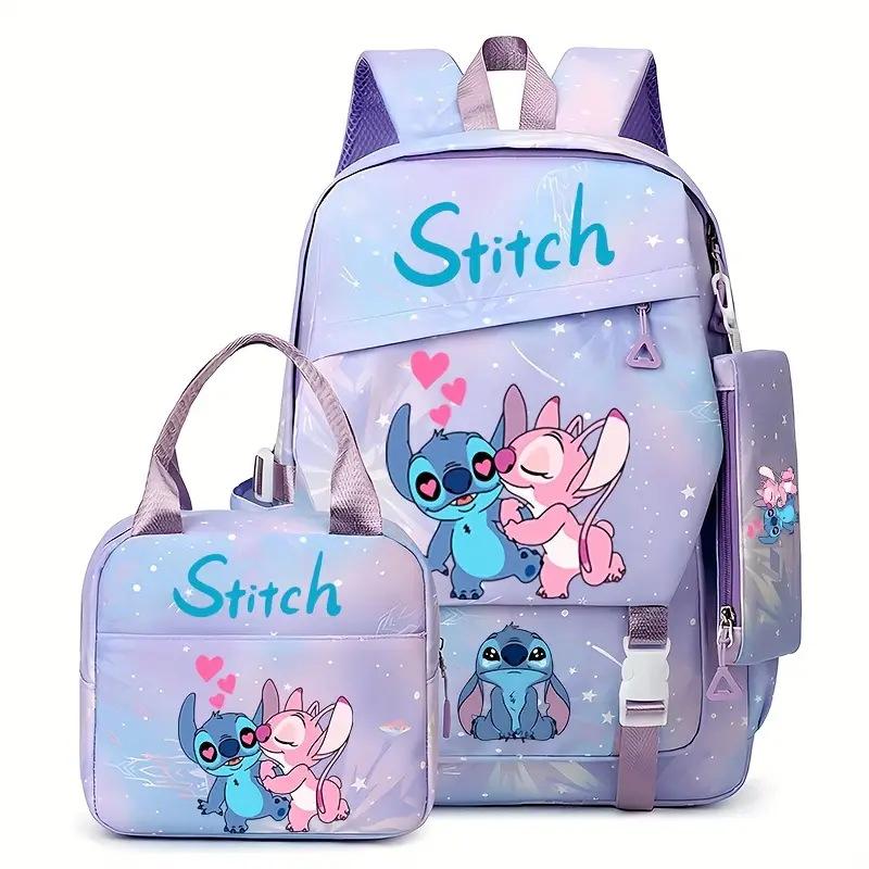 TS JYL laptop bag,Stitch Backpack Lightweight Large School Bag For Grade 1-6 Students