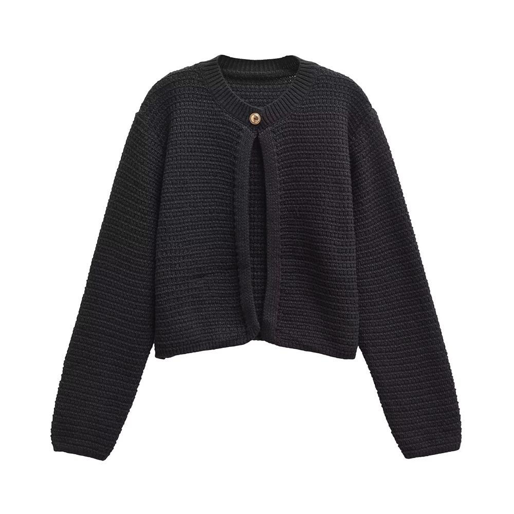 

2024 Women s European & American Style Long-Sleeve Knitted Cardigan Medium