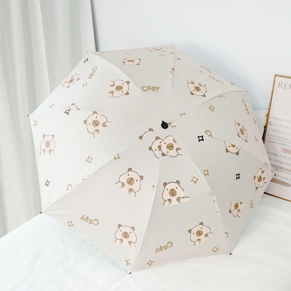 

Capybara Dual-use Folding Umbrella UV Protection Automatic Sun Umbrella Automatic Umbrella Outdoor Manual white
