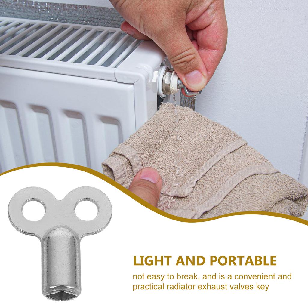 Langlebige Entlüftungsschlüssel aus Zinklegierung | Passend für Heizkörper-Entlüftungsventile | Hochwertig mit EU-Standard-Anschlussgewinde | Ideal für Sanitärinstallationen