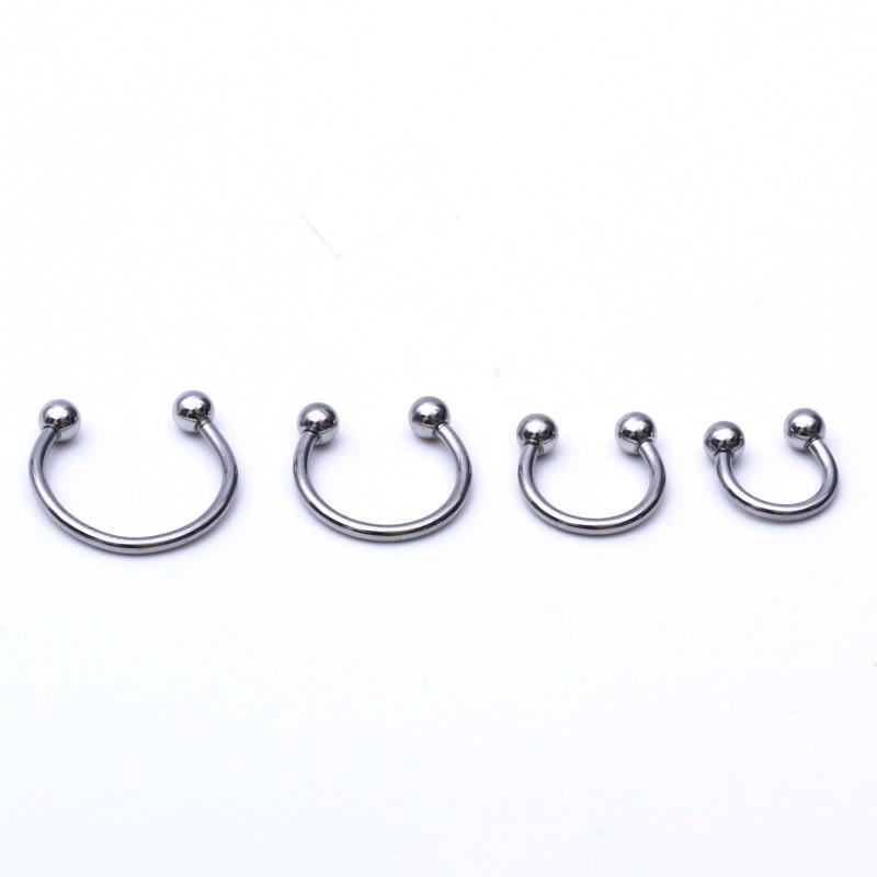 Stainless Steel Horseshoe Septum and Lip Ring Piercing Jewelry