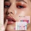 Dragon Ranee 6pcs Dried Flower Clear Lip Oil Set - Hydrating & Moisturizing, Rollerball Application, Autumn/Winter Essential