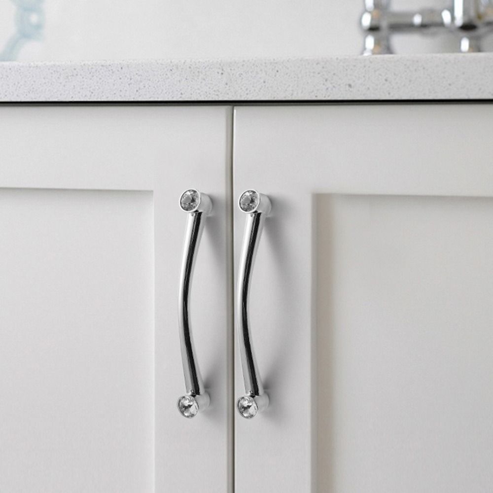 Gold Finish Cabinet Handles Zinc Alloy Wardrobe Handles Elegant Furniture Hardware Shoebox Storage