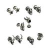 Unique Stainless Steel Skull Ear Piercings Goth Ear Studs Earrings Comfortable Wear Party Makeup for Fashion Enthusiasts