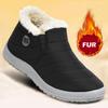 Winter Waterproof Breathable Men Casual Shoes Fashion Men Sneakers Fur Keep Warm Slip On Men's Sneaker Soft Unisex Ankle Shoes