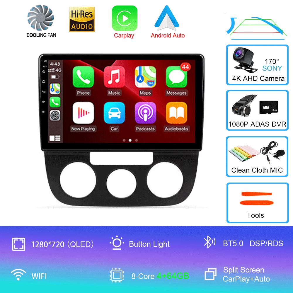 Radio auto Android 14 Carplay Auto pentru Volkswagen Jetta 5 2005 2006 2007 2008 2009 2010 GPS Multimedia Player 4G Unitate principală stereo