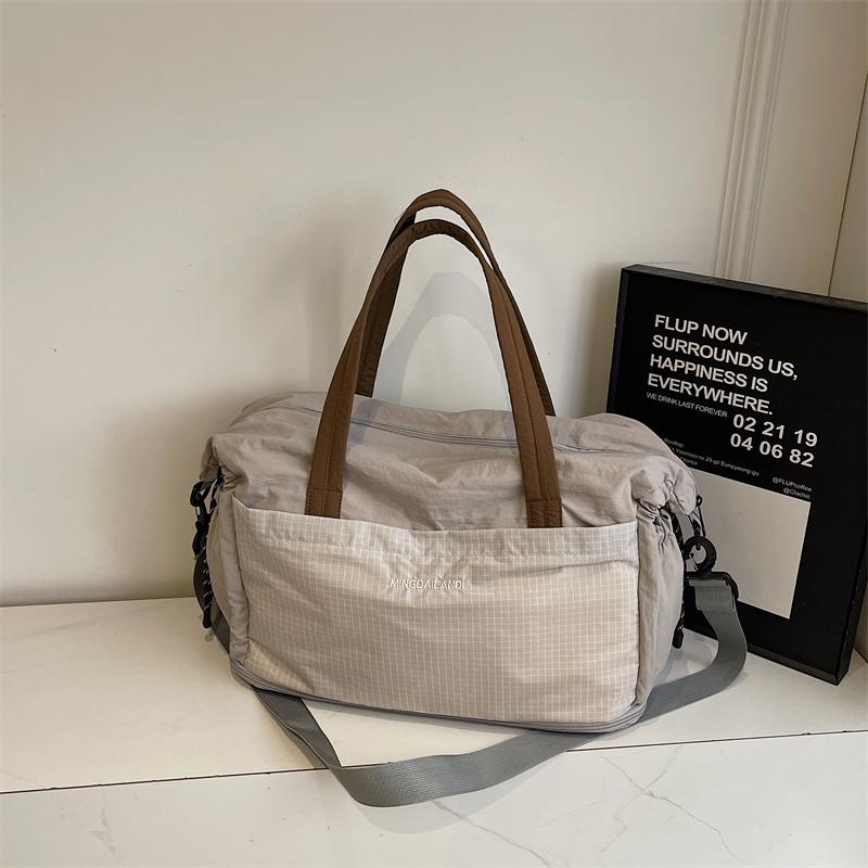 Large Capacity Short Distance Travel Bag Women's Lightweight Sports Fitness Bag Storage Luggage Bag