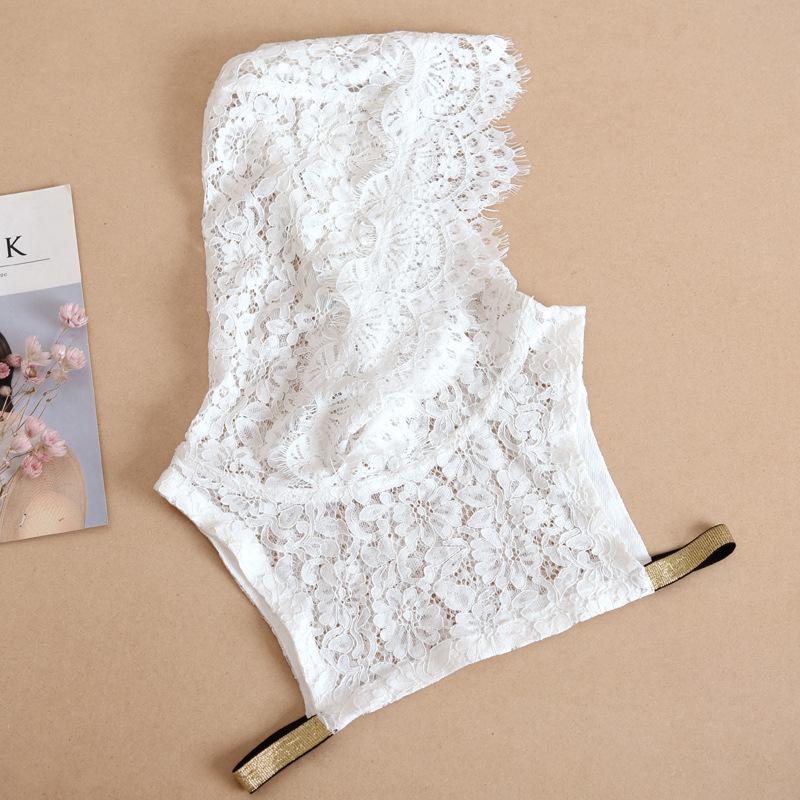 

Весенне-летняя декоративная кружевная полупрозрачная толстовка в сказочном стиле с воротником для защиты от солнца для женщин