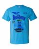 Camiseta Boo-Berry box corte regular adulto mistura de algodão azul mesclado camiseta gráfica Unissex