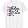 Sarah Name Smart Awesome Radiant Ambitious Happy T-Shirt