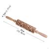Christmas Embossed Wooden Rolling Pin Engraved Embossing for Baking Fondant