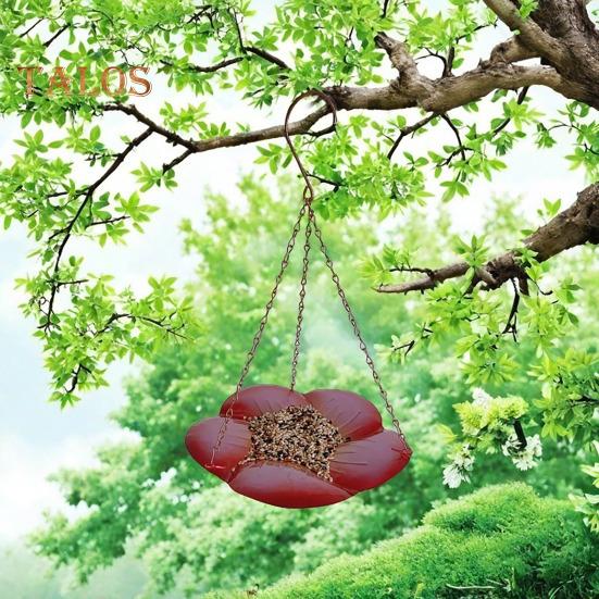 Hanging Birds Bath Outdoor Glass Birds Water Bowl Garden Wildbird Bath Tray Feeder Plate for Outside Lawn Yard Decor