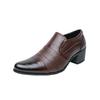 Spring and Autumn New Fashion Men's Business Dress Leather Shoes Pointed Toe Foot Casual Shoes Height Increasing Wedding Shoes Men's Shoes