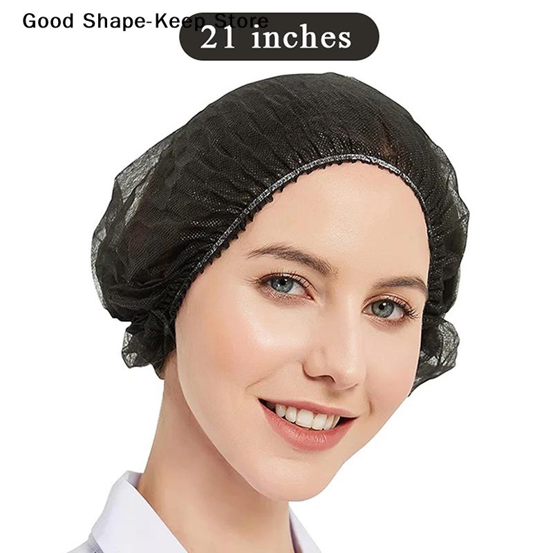 100PCS Kitchen Anti Dust Caps Disposable Hair Head Covers Net Bouffant Dustproof Breathable Shower Bathing Hats