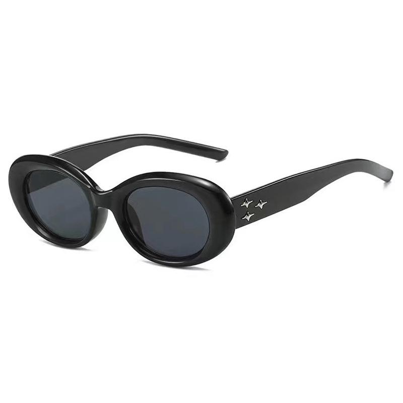 Black Lens Vintage Sunglasses Elegant With
