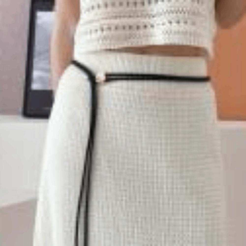 

Fashionable Soft PU Leather Rope Belts Long Length Thin Waist Chain Adjustable Waist Belt Women Lady Girl чёрный