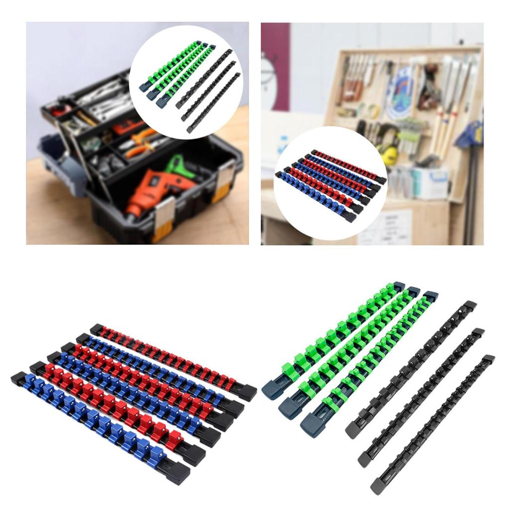 Socket Storage Holder Rack for 1/2 Inch, 1/4 Inch, and 3/8 Inch Tools